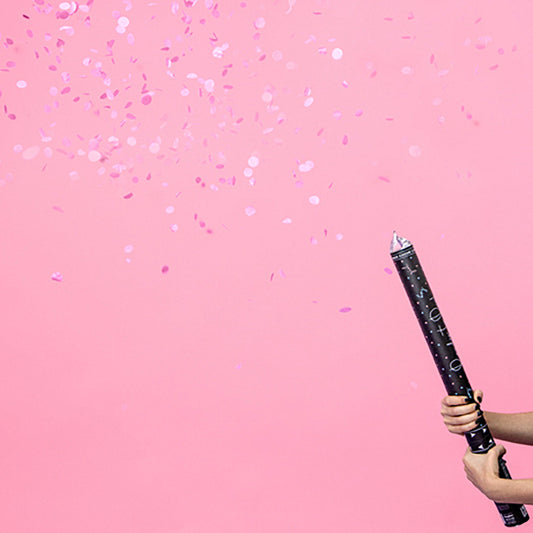 Anniversaire ou gender reveal : Canon à confettis - Rose - My Little Day