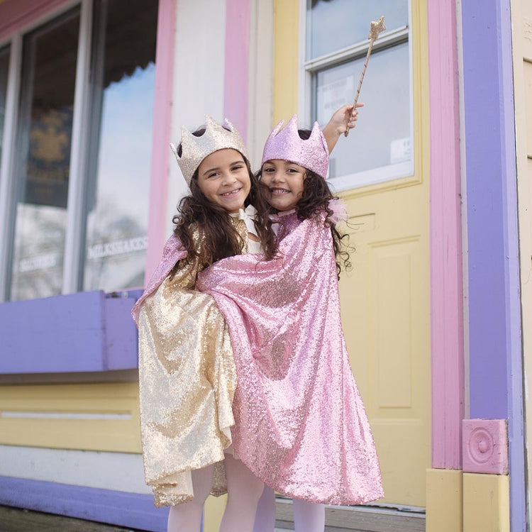 Anniversaire fille avec déguisements de princesses rose et doré