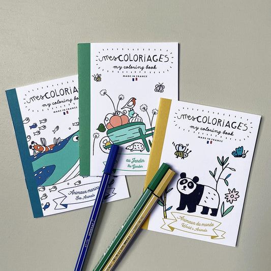 Idée cadeau anniversaire enfant : carnet coloriage animaux marins