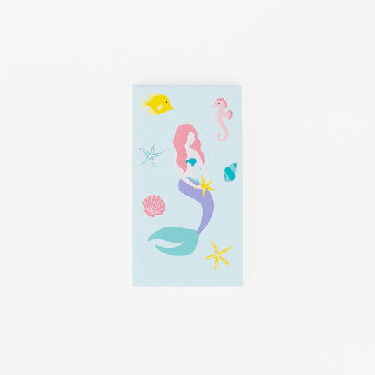 Mini carnet sirèène pour cadeau invité anniversaire fille theme sirene