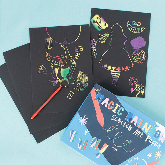 papier magique arc-en-ciel pour activité anniversaire arc-en-ciel