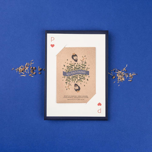 Carte avec sachet de graines à planter pour offrir à la fete des peres