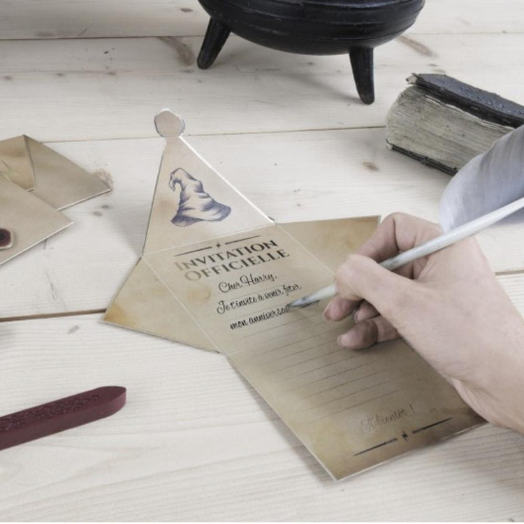 Cartes d'invitations d'anniversaire Harry Potter : carton invitation lettre de poudlard