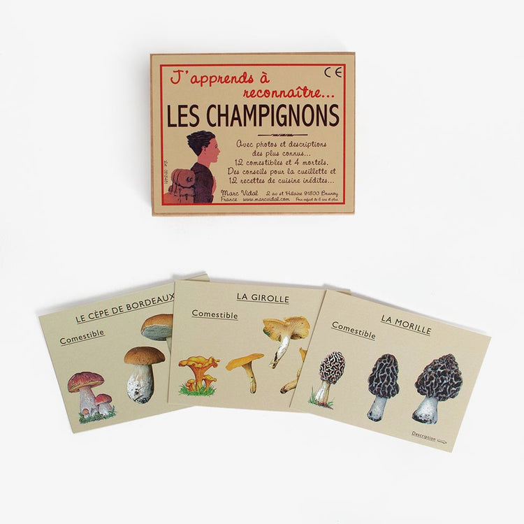 Cartes j'apprends à reconnaître les champignons : cadeau anniversaire