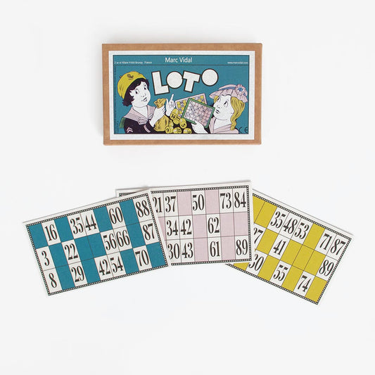 Boite de jeu loto vintage à offrir pour cadeau anniversaire original