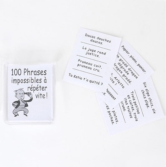 100 phrases a repeter : petit cadeau pochette surprise anniversaire