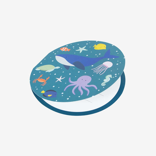 Carton invitation anniversaire enfant theme animaux marins à offrir