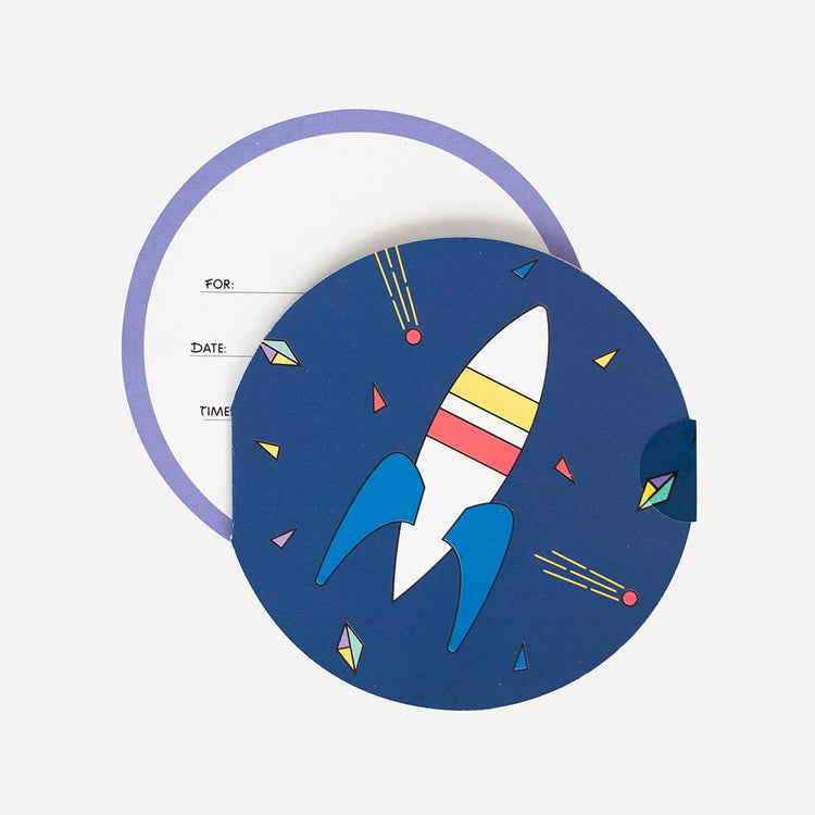 Carton invitation anniversaire enfant cosmonaute my little day