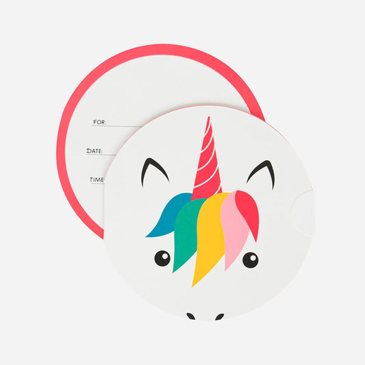 Carton invitation anniversaire fille licorne my little day