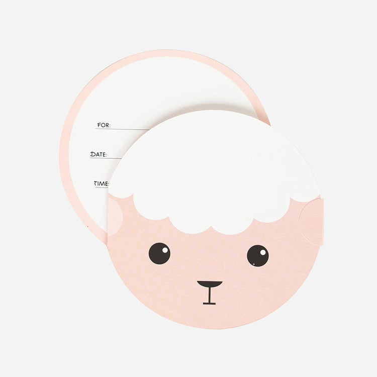 Invitation anniversaire enfant mouton pour anniversaire animaux de la ferme