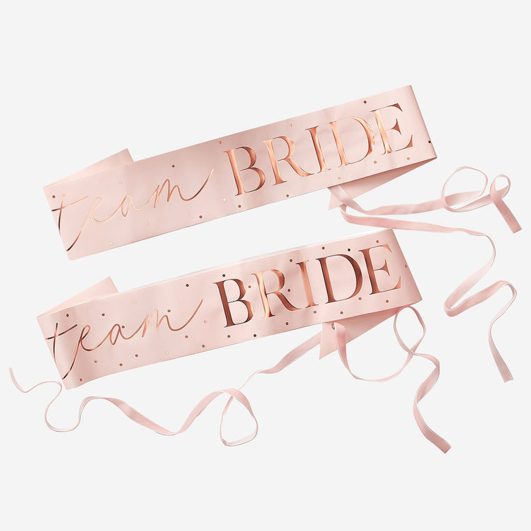 Accessoires deguisement EVJF ou mariage : ceintures team bride
