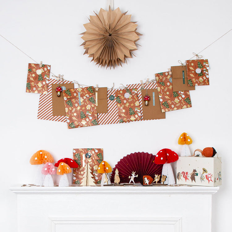 Champignons alvéolés décoratifs pour anniversaire animaux de la foret