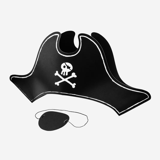 déguisement enfant : chapeau et oeil de pirate papier pour anniversaire garçon