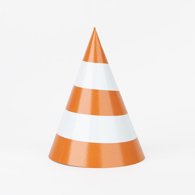 Accessoire anniversaire garcon : chapeaux pointus cone de chantier