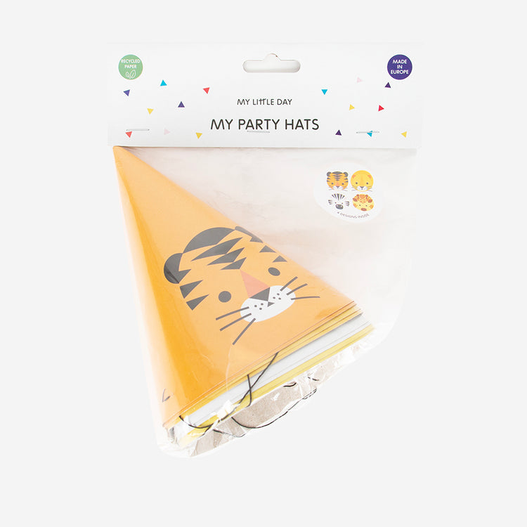 Chapeaux anniversaire félins écoresponsables My Little Day faits en Europe