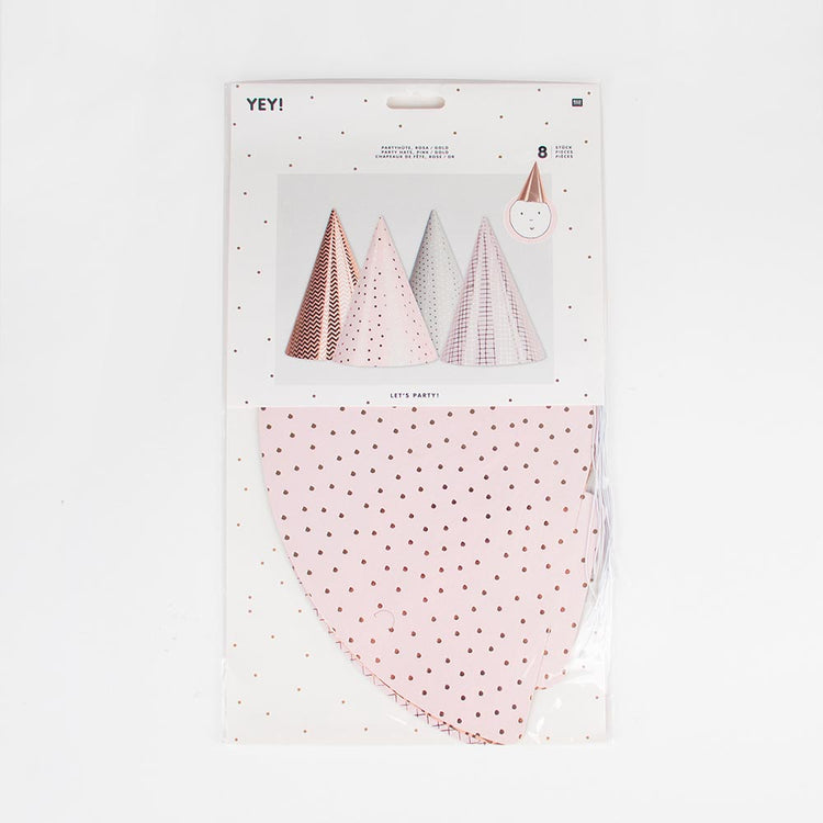 packaging des chapeaux pointus pastel pour anniversaire enfant