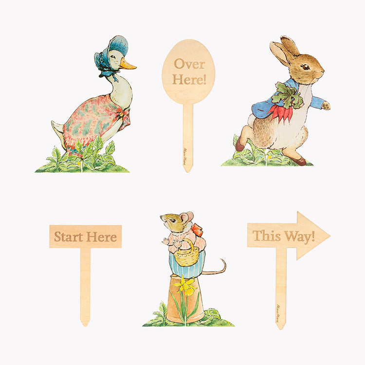 Kit de chasse aux oeufs pierre lapin pour décoration jardin pâques