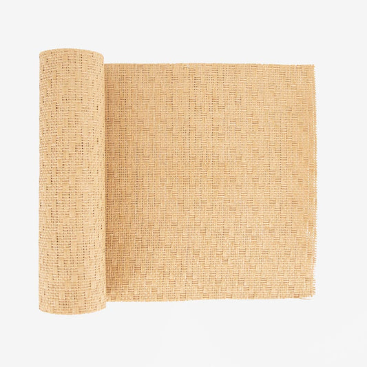 Chemin de table en cannage pour deco table de mariage bohème