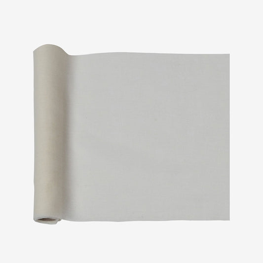 Chemin de table en mousseline ivoire mariage thĂšme bohĂšme chic