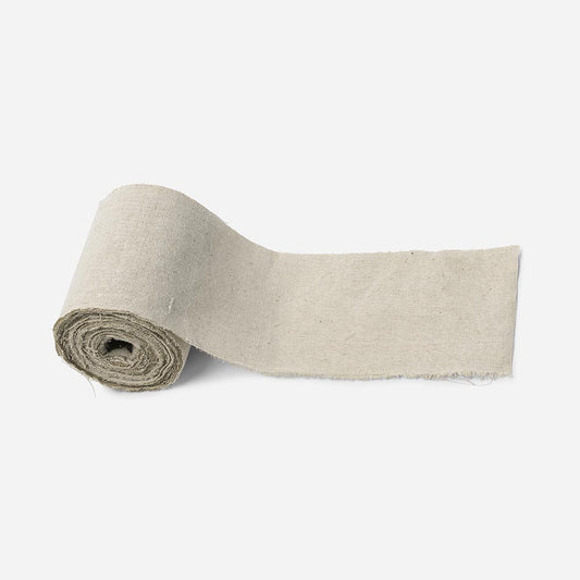 Ruban de table lin beige : deco table mariage, table de fete