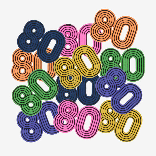 Confettis pour decoration de table anniversaire thÚme années 90