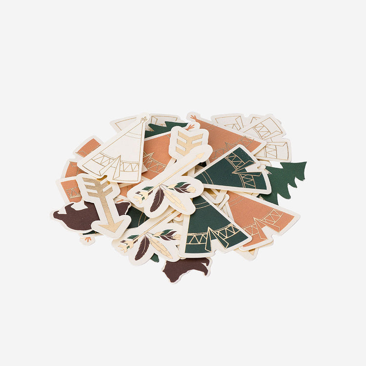 100 confettis motifs indiens pour mariage bohème ou anniversaire enfant indien