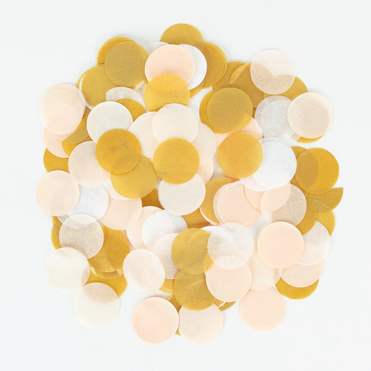 Idee pour decoration de table mariage boheme : confettis champagne