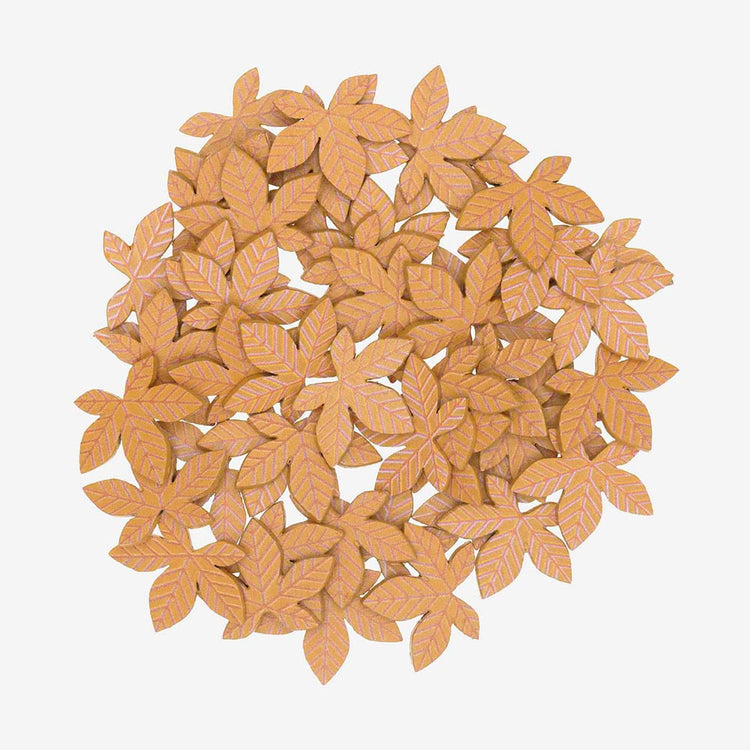 Confettis feuilles d'érable : deco anniversaire animaux de la foret