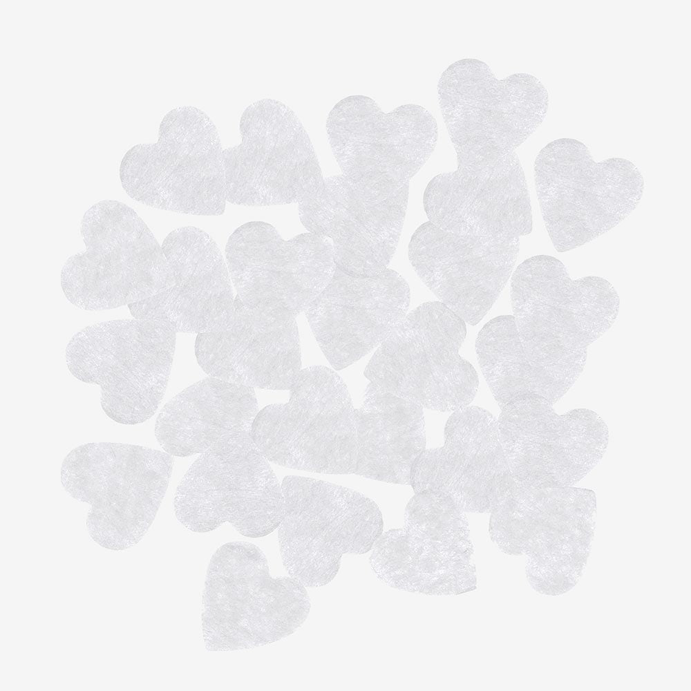 1000 Pièces De Confettis En Papier De Soie En Forme De Cœur Blanc