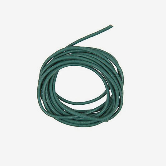 Loisir créatif bijoux fille : cordon de cuir vert foncé