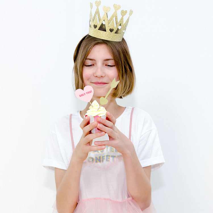 déguisement anniversaire princesse avec couronne à paillettes