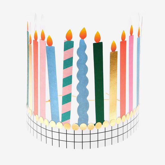 Accessoire de déguisement anniversaire : couronne anniversaire en papier