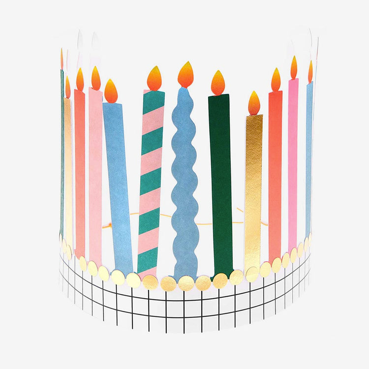 Accessoire de déguisement anniversaire : couronne anniversaire en papier