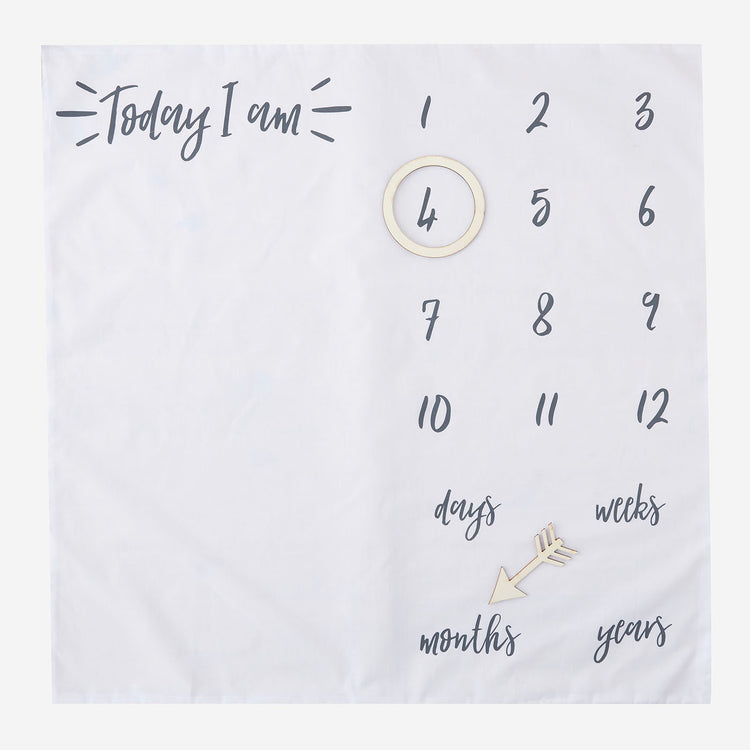 Couverture en tissu pour photobooth bébé pour invitation de baby shower