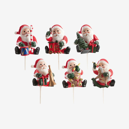 Deco pour buche de noel originale : figurines atelier du pere noel