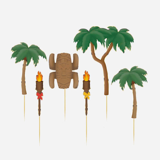 Anniversaire Koh Lanta : toppers totem pour gateau d'anniversaire