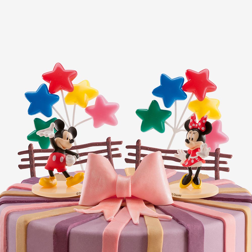 Décorations pour gâteau : figurines Mickey et Minnie - Anniversaire Mickey  Mouse