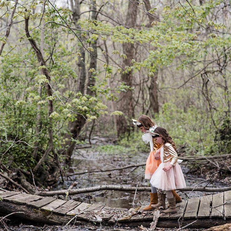 Fille déguisement renard et cerf: idée deguisement halloween et anniversaire