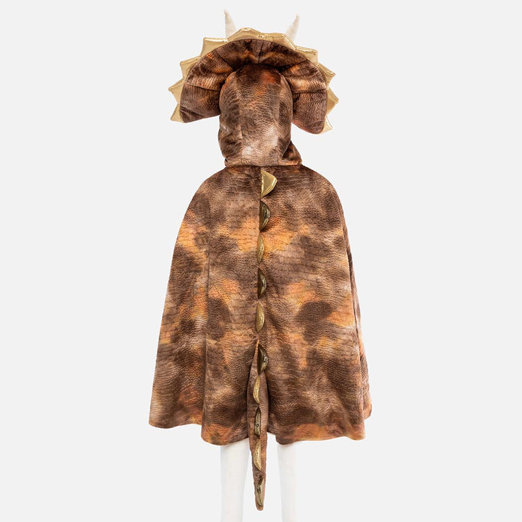 Cape avec capuche tricératops : idée déguisement anniversaire et déguisement halloween