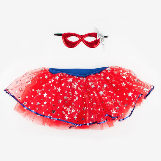 Kit de déguisement super héroïne pour se déguiser lors d'un anniversaire enfant