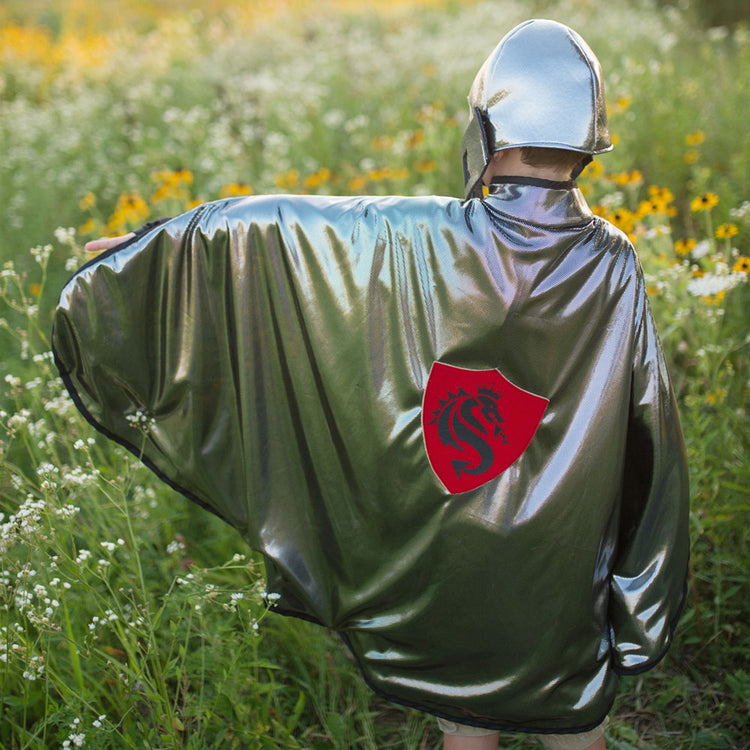 Cape chevalier et dragon pour deguisement garcon anniversaire chevalier