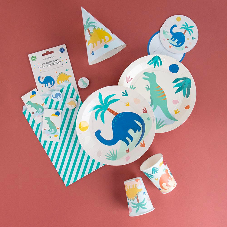 Idee anniversaire garcon : cartons d'anniversaire à remplir theme dino