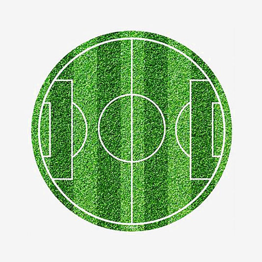 Anniversaire foot : disque comestible gateau anniversaire terrain de foot