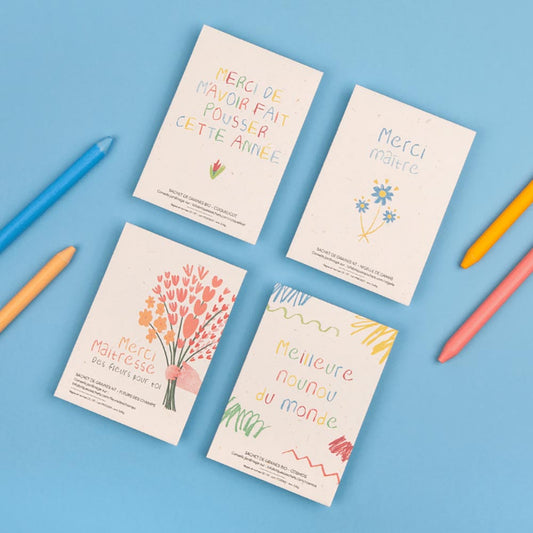 Sachet de graines à planter à offrir à la nounou pour remerciements