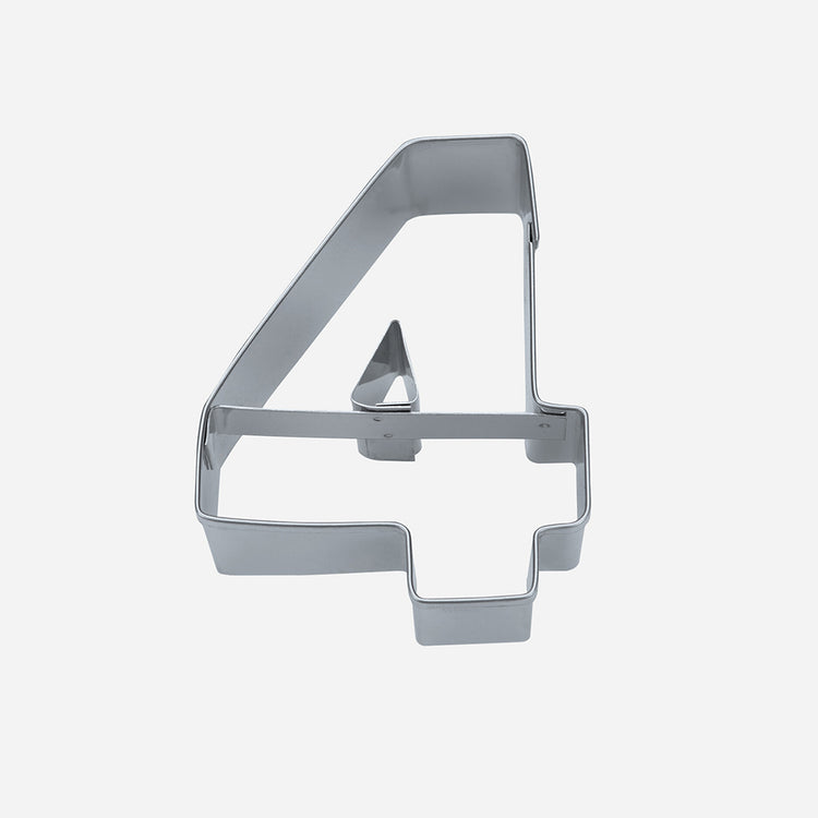 Emporte pièce pour décoration de gateau anniversaire forme chiffre 4