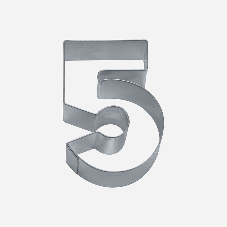 Emporte-pièce pour décoration de gateau anniversaire forme chiffre 5