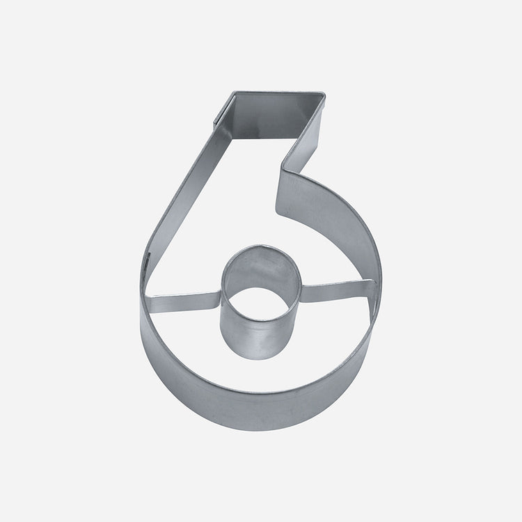 Emporte pièce pour décoration de gateau anniversaire forme chiffre 6