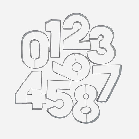 Emporte-pièces pour décoration de gateau forme chiffres 0 à 9