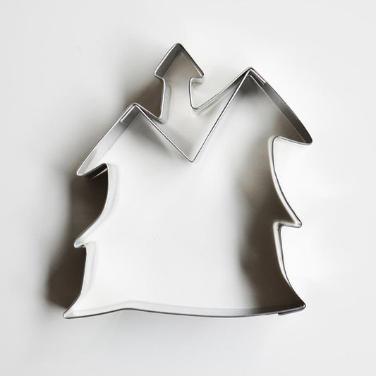 Emporte piece en forme de forme chateau hanté pour des biscuits d'Halloween