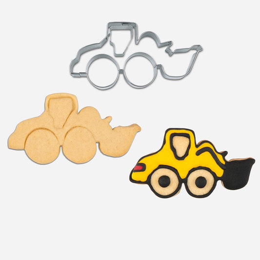 Emporte piece pelleteuse pour decoration gateau anniversaire garcon